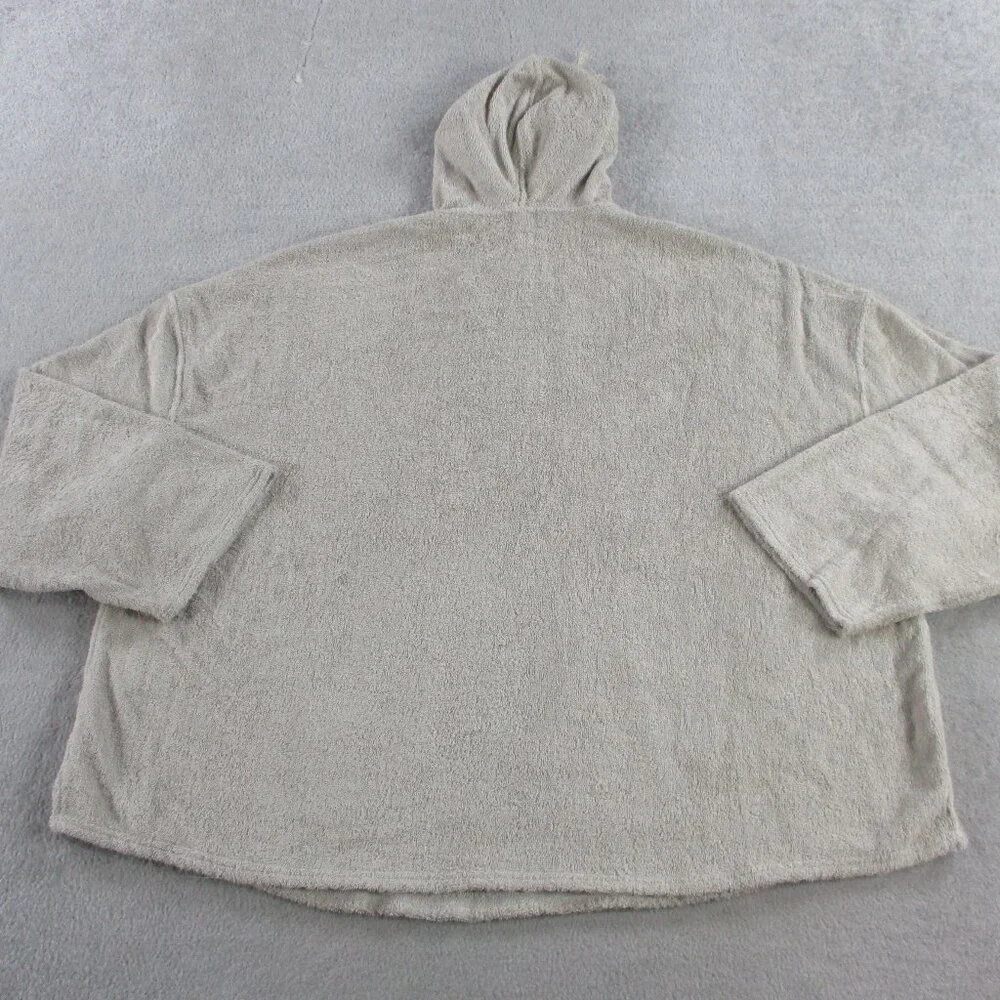 SKIMS Terry Cloth Hoodie Womens Medium Stone Cover Up Oversized Beach Towel NWT - Picture 3 of 9